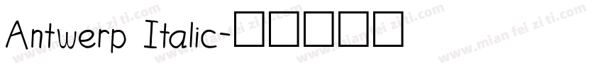Antwerp Italic字体转换